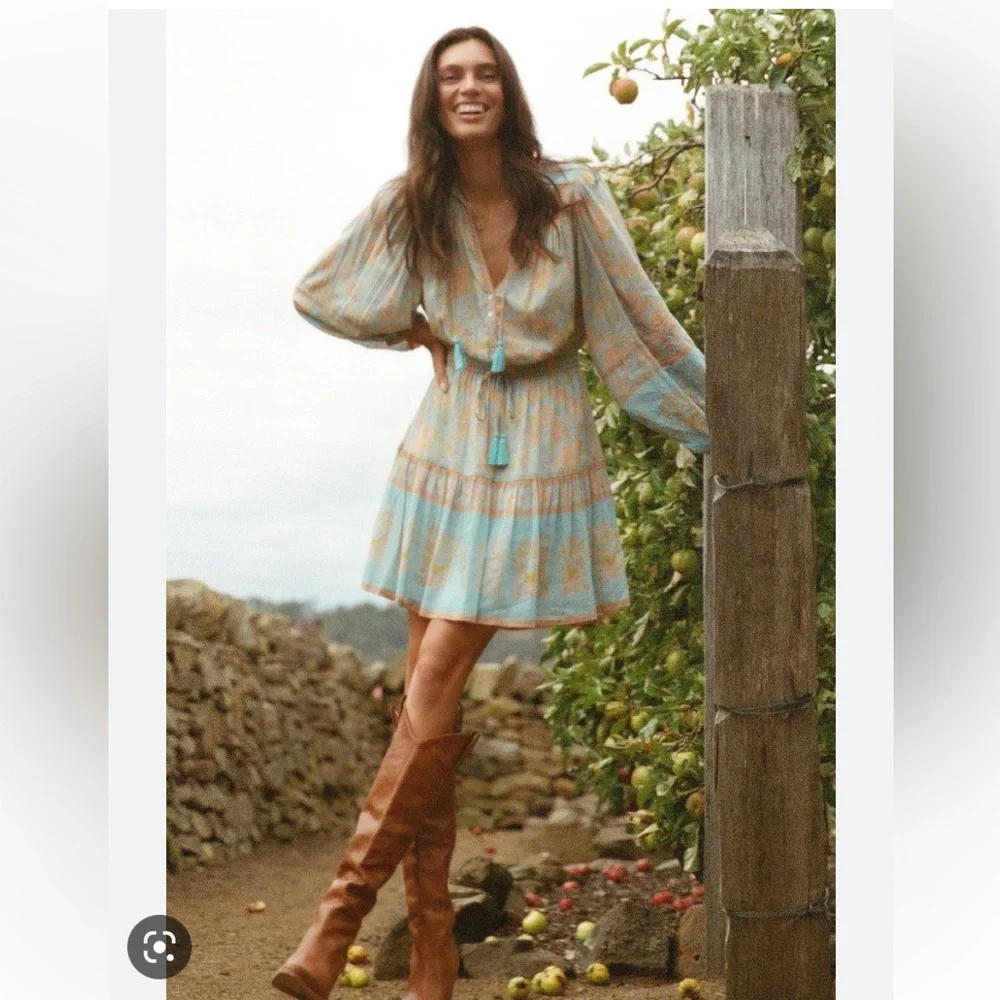 Spell & The Gypsy Juniper Playdress Eggshell Blue - Picture 4 of 10